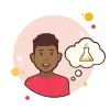 jasa analisis data - Boy thinking about chemistry experiment icon